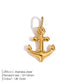 EMANCO Fashion Marine Animals Charms Shell Fish Tail Hippocampus Japonicus Stainless Steel Pendants for Jewelry Making Bulk