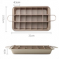 1pc Brownie Cake Pan With Dividers Stainless Steel Loaf Pan Non-Stick Square Lattice Muffin Baking Pan Blondie Bakeware