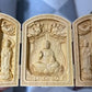 Solid Wood Carving Three Open Buddha Statue, Collapsible Sculpture, Living Room and Bedroom Decoration, Modern Art