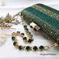 2026 Nigerian Women Heel Ladies Italian Luxury Design Green Shoes And Bag Set Decorated with Rhinestone Handbag Wedding Party