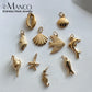 EMANCO Fashion Marine Animals Charms Shell Fish Tail Hippocampus Japonicus Stainless Steel Pendants for Jewelry Making Bulk
