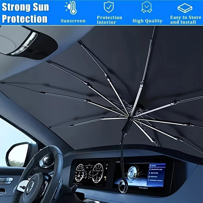 Car Sunshade Car Front Windshield Sunscreen Heat Shield (Umbrella Model) High Shade Car Sunshade Sun Shade for Car Windshield