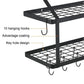 【Lifeideas】Rustproof Wall Mounted Pot Rack Pan Hanger for Kitchen Storage Organization Easy Setup 2Tier Pot Shelf