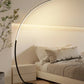 Nordic LED Corner Light Arc RGB Floor Lamps Black White C APP Remote Floor Lights Stand Light for Dining Living Room Decor