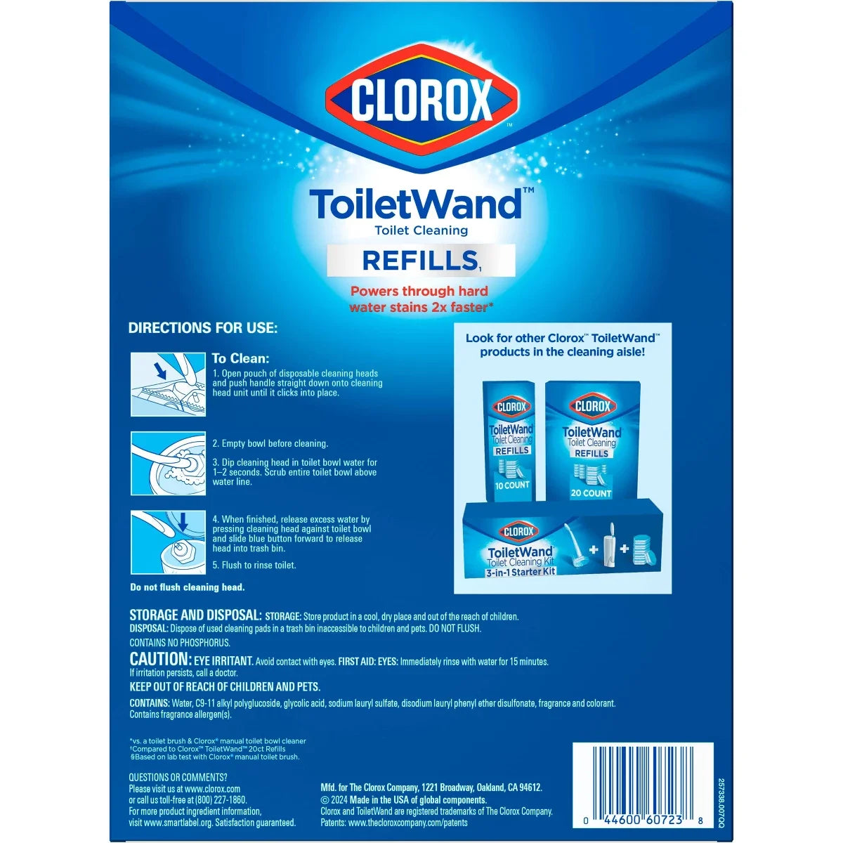 Clorox ToiletWand Refills Disposable Wand Heads - 30ct: Ammonia-Free, Multi-Surface Application