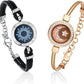 TOTWOO Long Distance Touch Bracelets for Couples ,Light up&Vibration Relationship Gifts for Lovers Smart Jewelry Love Bracelets