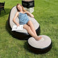 Lazy Couch Sofas Inflatable Chair Foldable Recliner Outdoor Sofa Bed Footstool Portable Folding Air Bed Lunch Lounge Chair Set