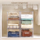 4 Pack Clear Stackable Storage Drawers 15QT, Easily Assemble Closet Organizers,Plastic Storage Bins for Bathroom,Cabinet,Kitchen
