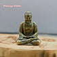 Mini Brass Buddha Statue Pocket Zen Buddha Copper India Thailand Figure Sculpture Home Office Desk Car Decorative Ornament