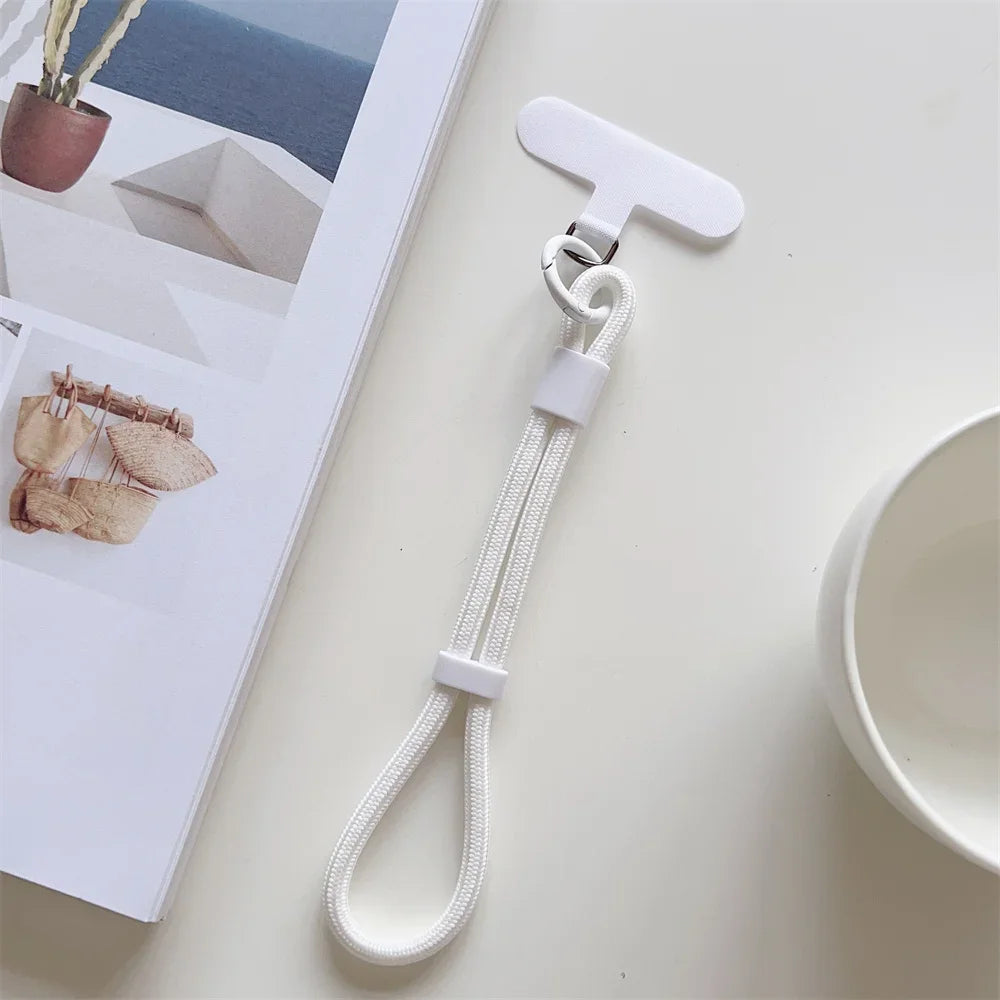 Universal Adjustable Mobile Phone Wrist Strap Lanyard Short with Self-locking Anti-drop Design Durable Polyester INS Phone Strap