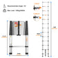 Telescopic Ladder Stainless Steel,load 150kg, Convenient Extendable ,For Pulling Walls, Changing Light Bulbs,Repairing Roofs,RV