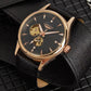 LONGLUX Automatic Watch Elegant Style Wholesale Mechanical Wristwatches Skeleton Rome Waterproof Mens Watch Men Gift