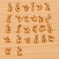 E.B.belle Mini Bubble 26 Letter Pendant Tarnish Free Stainless Steel Charms 18K Gold Plated Keychain Accessories for Jewelry