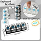 Illuminated Keyboard Keyring Clickable LED Button Toy for Stress Relief Perfect Fidget Gadget for Office Desk Anxiety Calming