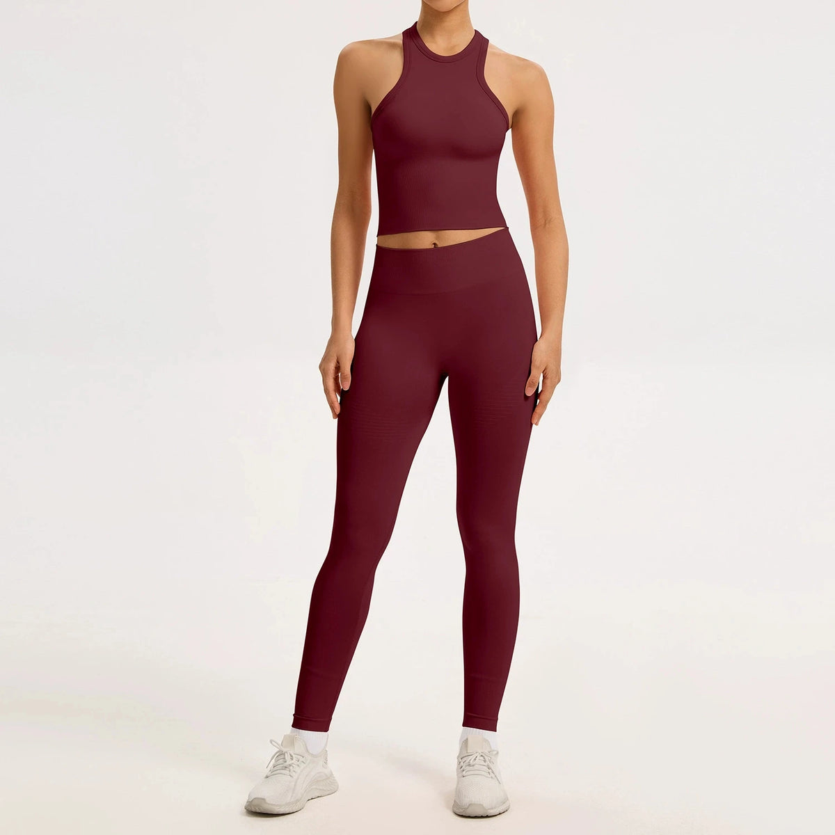 2/3PCS Yoga Set Women Gym Long Sleeve Sports Suits Fitness Bra Crop Top Workout Clothes Female Solid Seamless Legging Sportswear