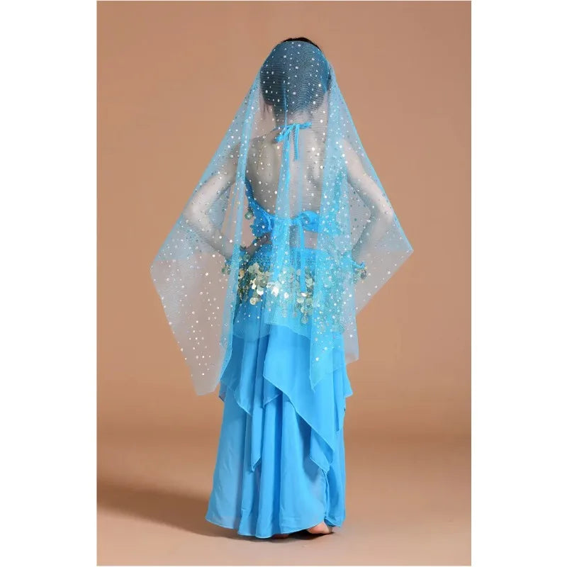dance5 Piece Set Belly Dance Costumes Set Indian Dress Handmade Kids Belly Dance Costumes for Girls Bollywood Performance Cloth