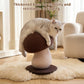 Mushroom Shape Sisal Rope Cat Scratcher, Durable Climbing Post & Play Toy for Indoor Cats, Non-Shedding Scratching Pole