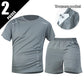 1/2/4Pcs Men's Summer Solid Color Mix And Match Short-sleeved Young Men's Loose Quick-drying Sports Running Shirt Middle-aged T-