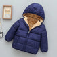 Winter Baby Kids Fleece Jacket For Children Cartoon Coats Autumn Boys Warm Hooded Down Jackets Girls Plush Warm Outerwear