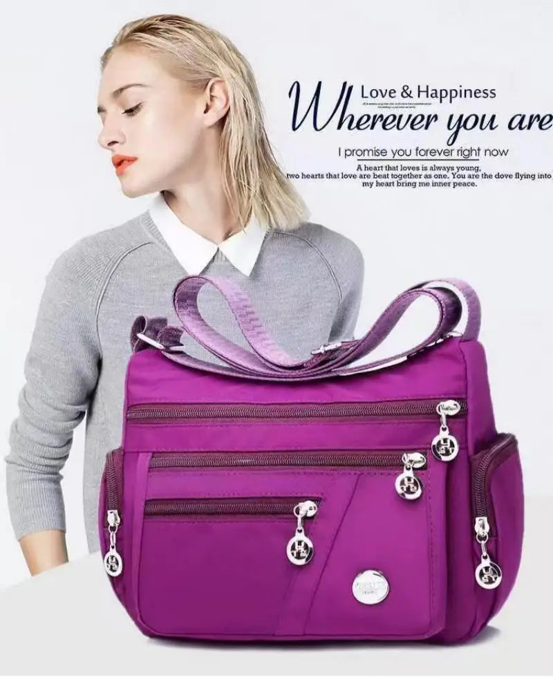New Nylon Waterproof Crossbody Messenger Bag For Women Ladies Multifunctional Casual Shoulder Handbag Daily Shopping Travel