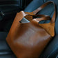 Brown Soft Leather Large Capacity Tote Bag Women's 2025 New Luxury Minimalist High-End Feeling Tablet Briefcase Handbag