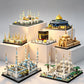 Middle East Islamic Landmarks Building Blocks Set – Mecca Madinah Istanbul Blue Jerusalem Mosques Model Kit,Decor Gift for Adult