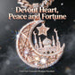Iced Crescent Mosque Star Pendant Men Hip Hop Charm 18K Rose Gold Plated Full Paved CZ Bling Jewelry Islamic Muslim Religious Moon Cuban Link Chain Accessories Shiny Faith Statement For Rappers Club Urban Street Daily Fashion