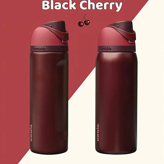 Black Cherry Owala FreeSip insulated cup with straw-style lid