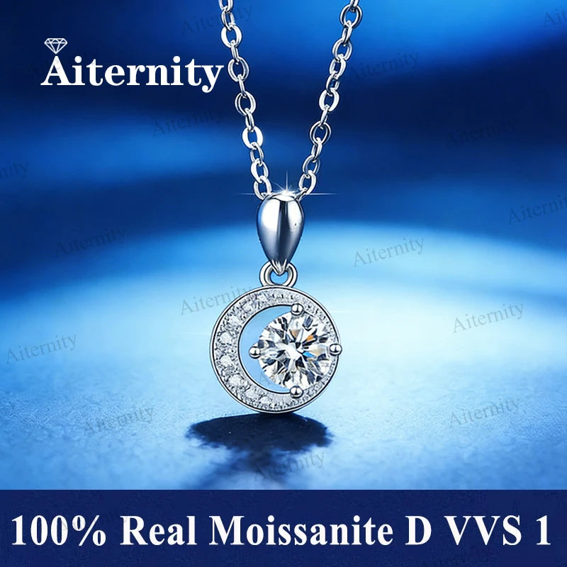 Promotion of Multiple 1.0 Carat Moissanite Windmill Pendants, Luxury Wedding 925 Sterling Silver Jewelry, Bride Diamond Necklace