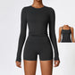 2/3PCS Yoga Set Women Workout Set Seamless Sportswear Gym Clothing Fitness Long Sleeve Crop Top High Waist Leggings Sports Suits
