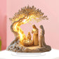1PCS Nativity Desktop Decoration Statue Home Decoration Office Decora Art Theme Party Decora Christmas Decora Jesus Scene Decora
