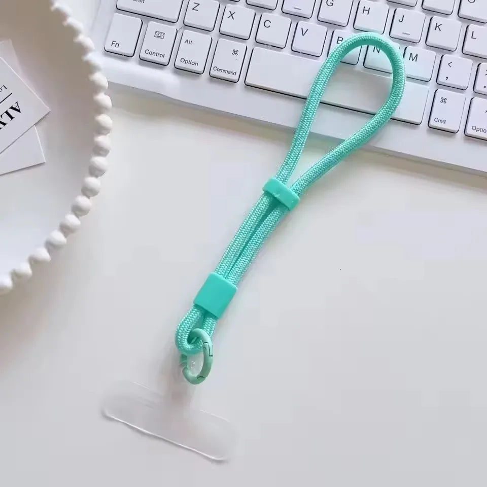 Universal Adjustable Mobile Phone Lanyard Short Wrist Strap with Self-locking Anti-drop Design Durable Polyester Phone Strap