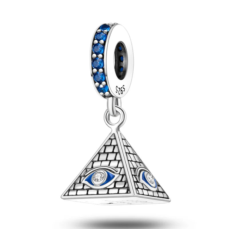 Hot Sales 925 Sterling Silver Charms Beads Devil's Eye Fatima's Hand Cross Beads Fit Original Bracelet Women DIY Jewelry Gifts