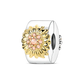 Daisy Clip Charm with Cubic Zirconia-Style Detail