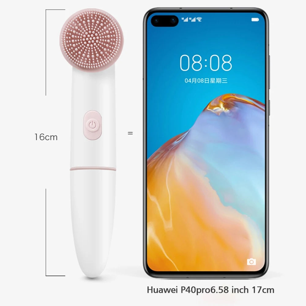 Electric Facial Cleansing Brush Waterproof Electric Face Cleansing Device for Deep Cleaning Blackhead Removal Pore Cleaner