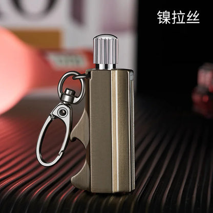 New Multifunctional Match Coal Oil Lighter Outdoor Waterproof Portable Wine Open Keychain Men Smoking Accessories Gifts