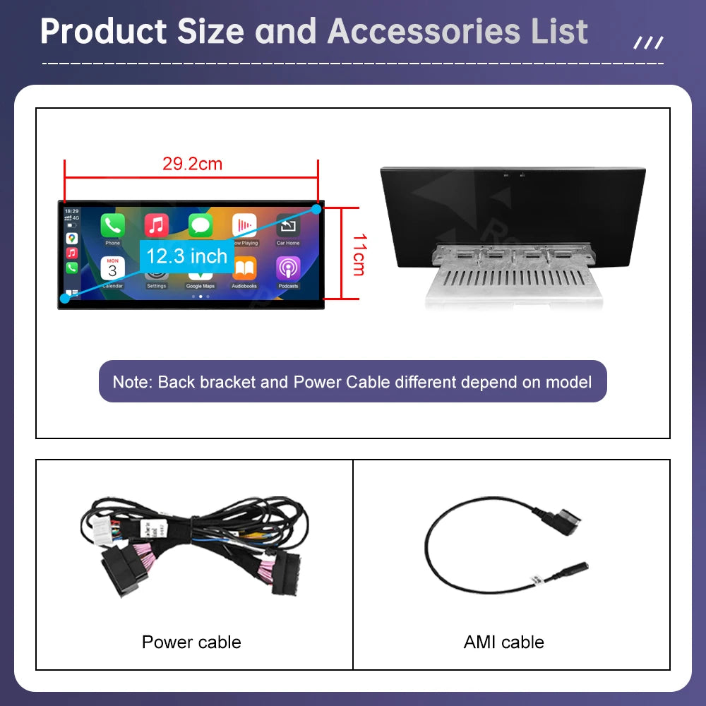 Road Top 12.3" Linux Screen For Audi A6 C6 A7 C7 2011-2018 with Wireless CarPlay Android Auto Airplay Car Radio Player