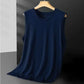 2026 Men's Ice Silk Mesh Vest Lightweight Sports Summer Wear Sleeveless T-shirt Tank Top Casual Fashion Outerwear