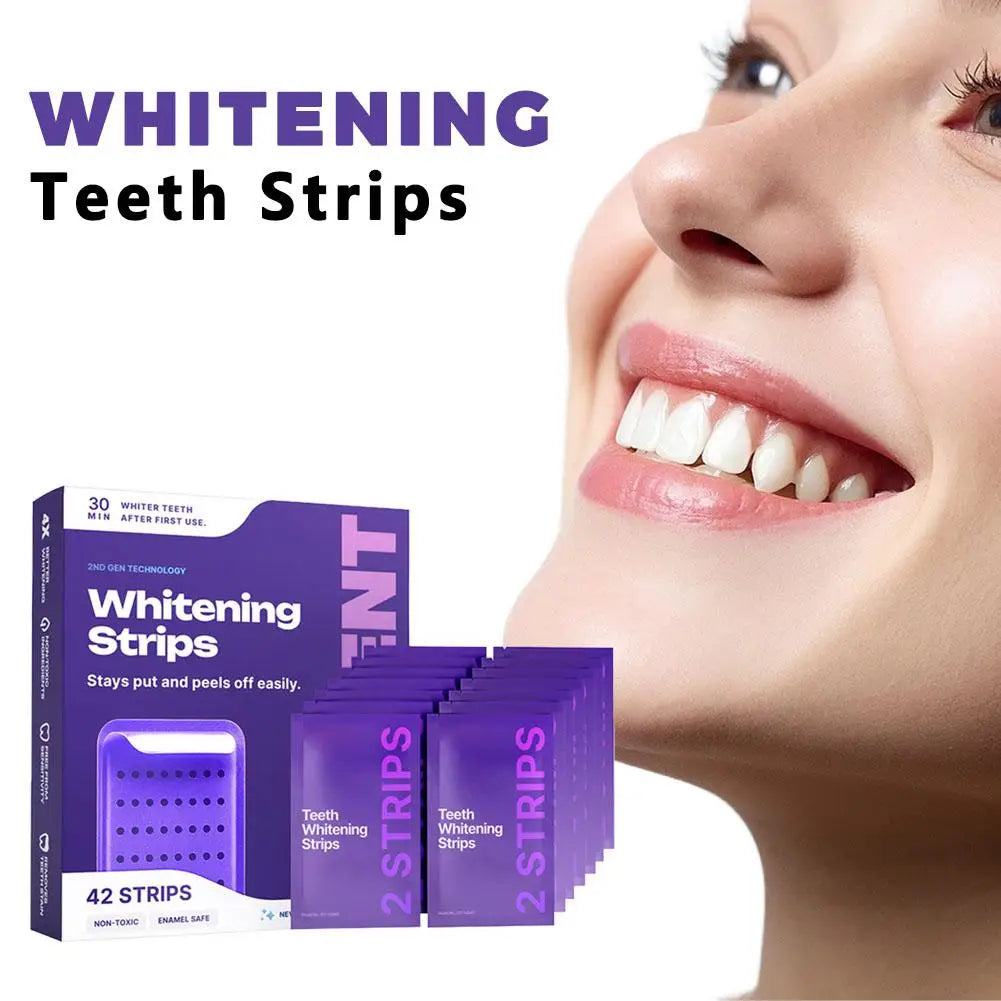 1/3/5BOX Purple Dental Care Strips Oral Hygiene Formula Teeth Cleaning Whitening Strips Stain Removal Treatment Fresh Breath