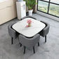 Nordic Round Dining Tables Set for Dining Room Furniture Kitchen Dining Table Set with 4 Chairs Home  Light Luxury Center Tables