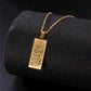 EUEAVAN 2023 Religious Loran Allah Muslim Stainless Steel Necklace Men Islam Square Pendant Necklaces Statement Jewelry Gifts