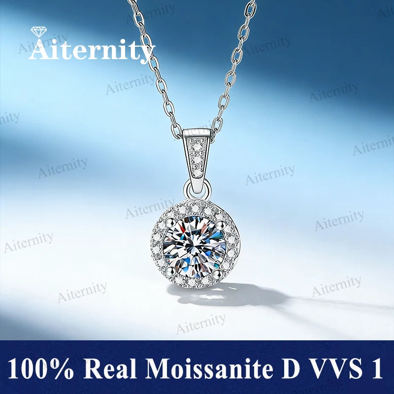 Promotion of Multiple 1.0 Carat Moissanite Windmill Pendants, Luxury Wedding 925 Sterling Silver Jewelry, Bride Diamond Necklace