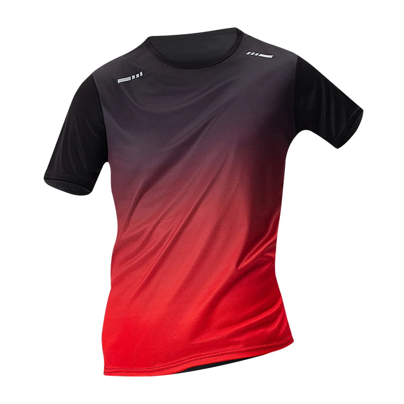 1/4 Pcs Men's Summer Fashion Printing Quick-drying Short-sleeved Youth Leisure Sports Fitness Breathable Top Middle-aged Loose T