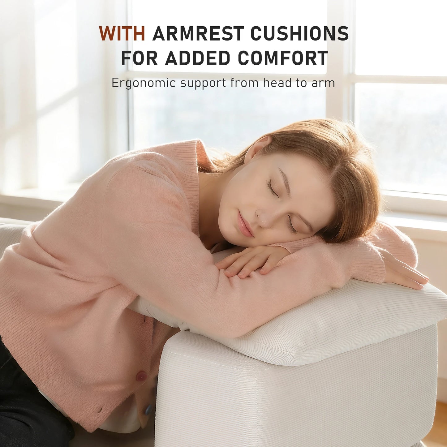 Folding Sofa Bed, Convertible Futon Sleeper Bed, 2-in-1 Foldable Floor Mattress, Breathable High-Density Foam Lazy Couch, Twin Size Comfy Lounge Chair with 2 Pillows