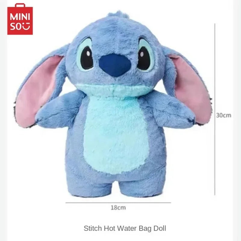 MINISO Disney Kawaii Stitch Anime Winter Extra Large  Cute Hot Water Bottle Home Water Filling Hand Warmer Holiday Gifts