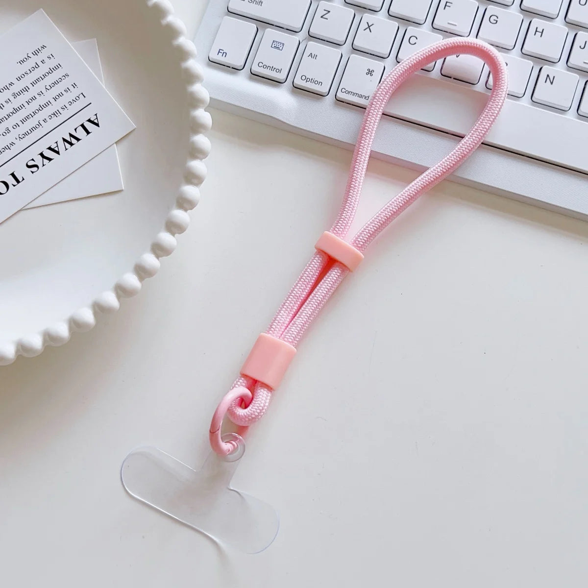 Universal Adjustable Mobile Phone Lanyard Short Wrist Strap with Self-locking Anti-drop Design Durable Polyester Phone Strap