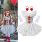 Halloween Grey Joker Costume for Kids Clown Cosplay Carnival Party Clothes Gray Children Girls Fancy Tulle Tutu Dresses