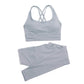 SOISOU Nylon Yoga Set Women's Tracksuit Gym Fitness Set Woman 2 Pieces Leggings Sports Bra Breathable Sportwear Woman Clothes