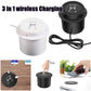 Multifunctional 3-in-1 30W Fast Wireless Charger Pop-up Desktop Embedded Quick Wireless Charger With USB Port For Smartphone