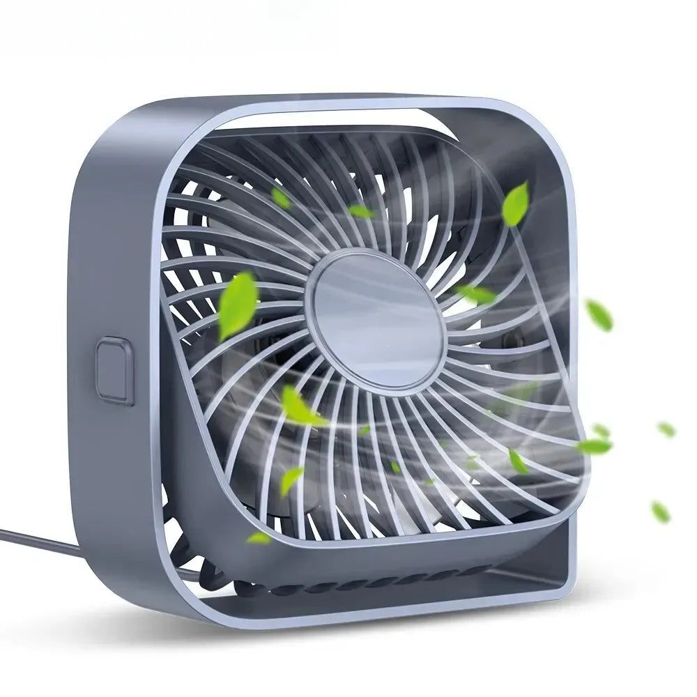 Mini Portable Fan USB Desk Fan Table Strong Airflow &Quiet Operation 3 Speed Wind 360° Rotatable Standing Fans For Room